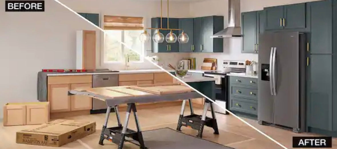 24 in. W x 24 in. D x 34.5 in. H Ready to Assemble Drawer Base Kitchen Cabinet in Unfinished with CLICKREADY Technology