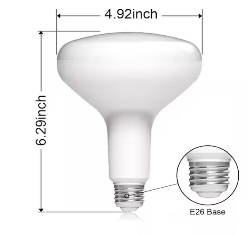 75-Watt Equivalent BR40 Dimmable LED Light Bulb Daylight (12-Pack)