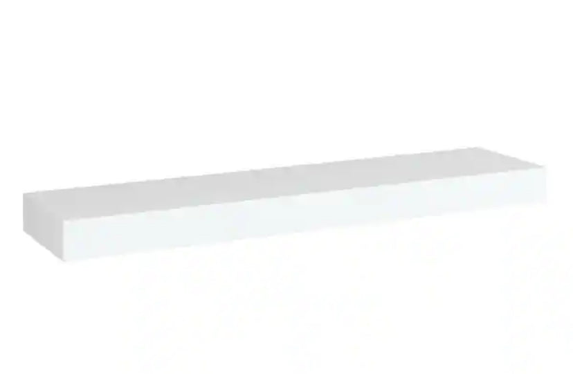 Courtland 42 in. W x 10 in. D x 3 in. H Assembled Shaker Floating Shelf Kitchen Cabinet in Polar White