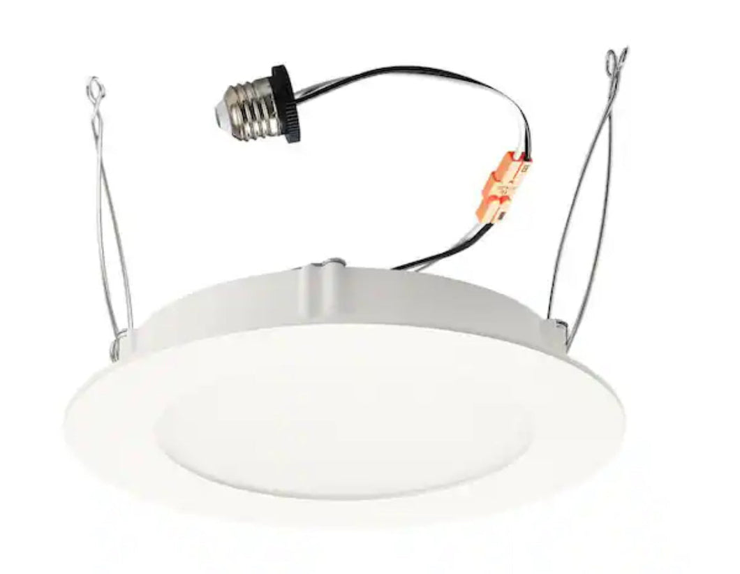 6 in. Selectable CCT Integrated LED Retrofit Ultra-Slim White Recessed Light Trim