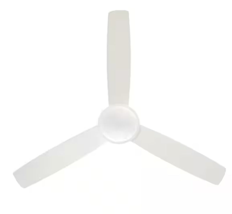 Caprice 52 in. Integrated LED Indoor Matte White Ceiling Fan with Light Kit and Remote Control