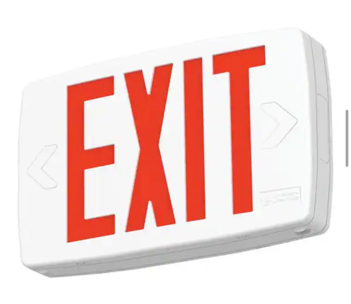 Contractor Select LQM Series 120-277-Volt Integrated LED White and Red and Green Exit Sign