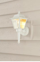 Load image into Gallery viewer, 13.5 in. 1-Light White Outdoor Wall Light Fixture with Clear Glass
