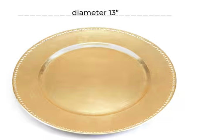 Gold Melamine Glam Decorative Plate Set of 8
