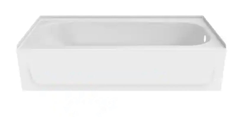 Aloha 60 in. x 30 in. Alcove Soaking Bathtub with Right Drain in White
