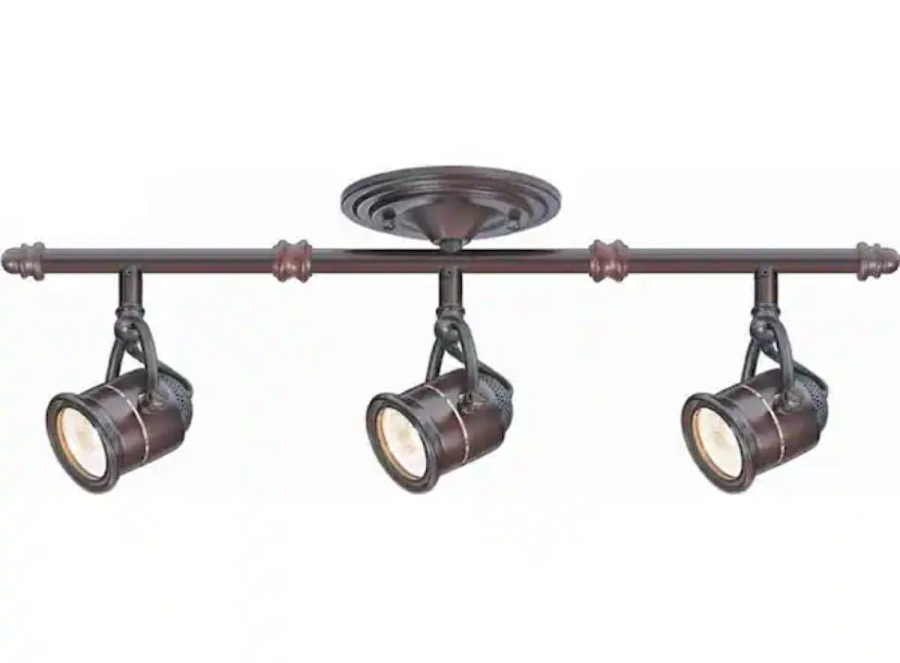 3-Light Antique Bronze Ceiling Bar Track Lighting Kit