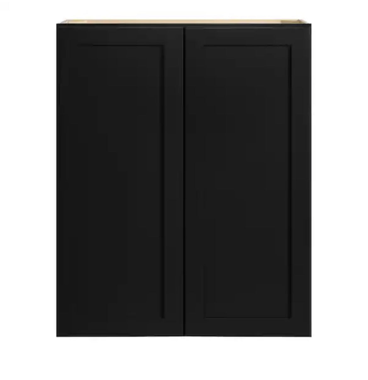 Avondale 33 in. W x 12 in. D x 42 in. H Ready to Assemble Plywood Shaker Wall Kitchen Cabinet in Raven Black