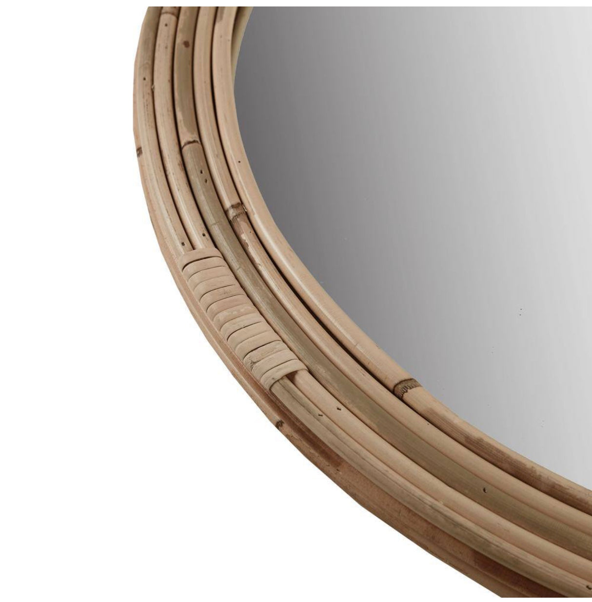 Luna 26 in. W x 26 in. H Natural Wall Mirror