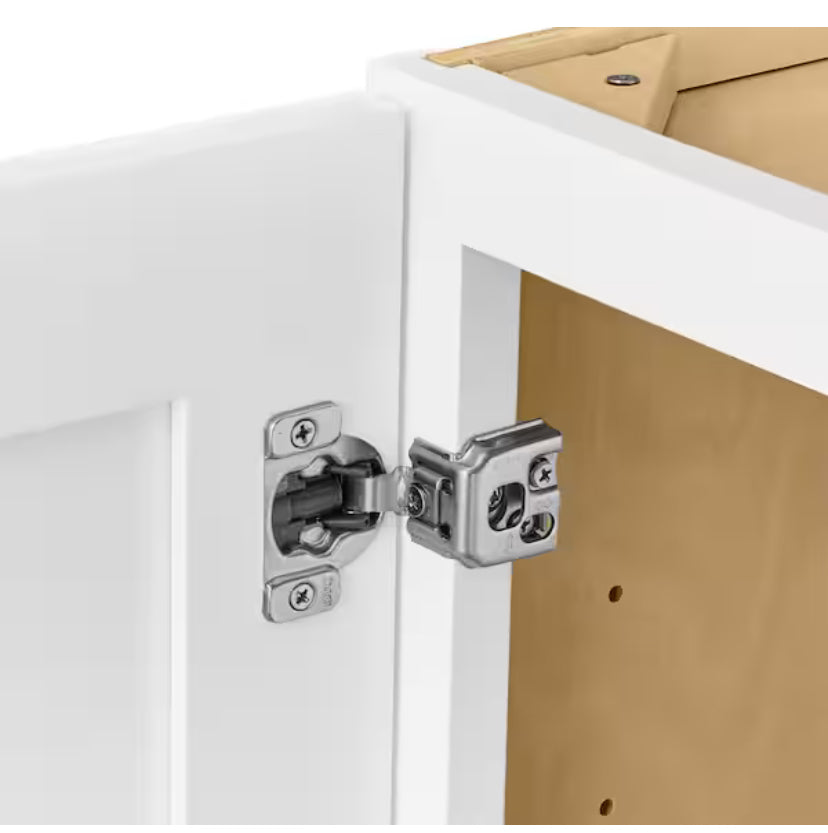 Avondale Shaker Alpine White Ready to Assemble Plywood 24 in Wall Kitchen Cabinet (24 in W x 42 in H x 12 in D)