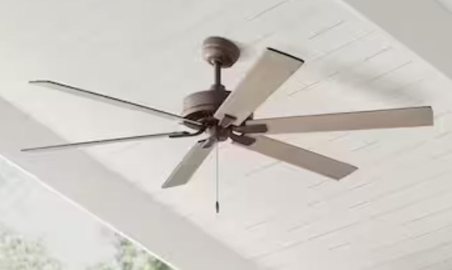 Dalton 60 in. Indoor/Covered Outdoor DC Motor Flat Bronze Ceiling Fan