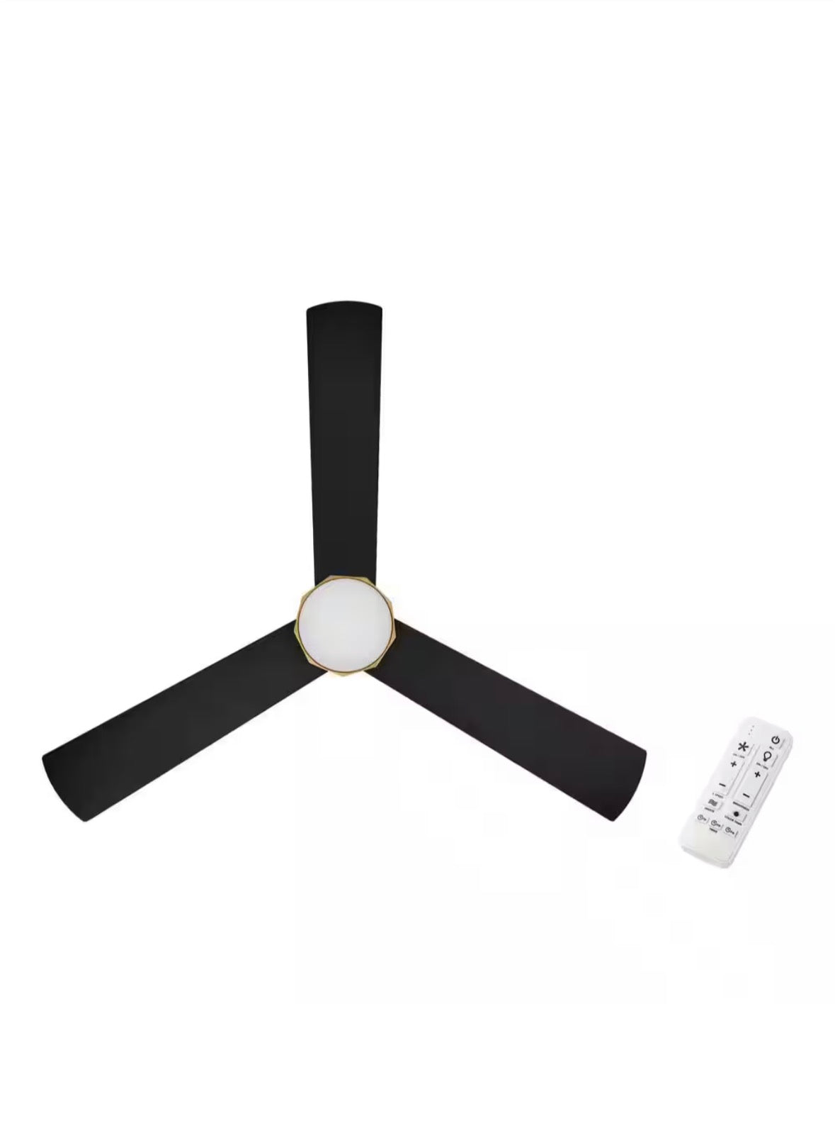 Everlea 52 in. Indoor/Covered Outdoor Brushed Gold Modern Ceiling Fan with Color Changing LED and Remote Control