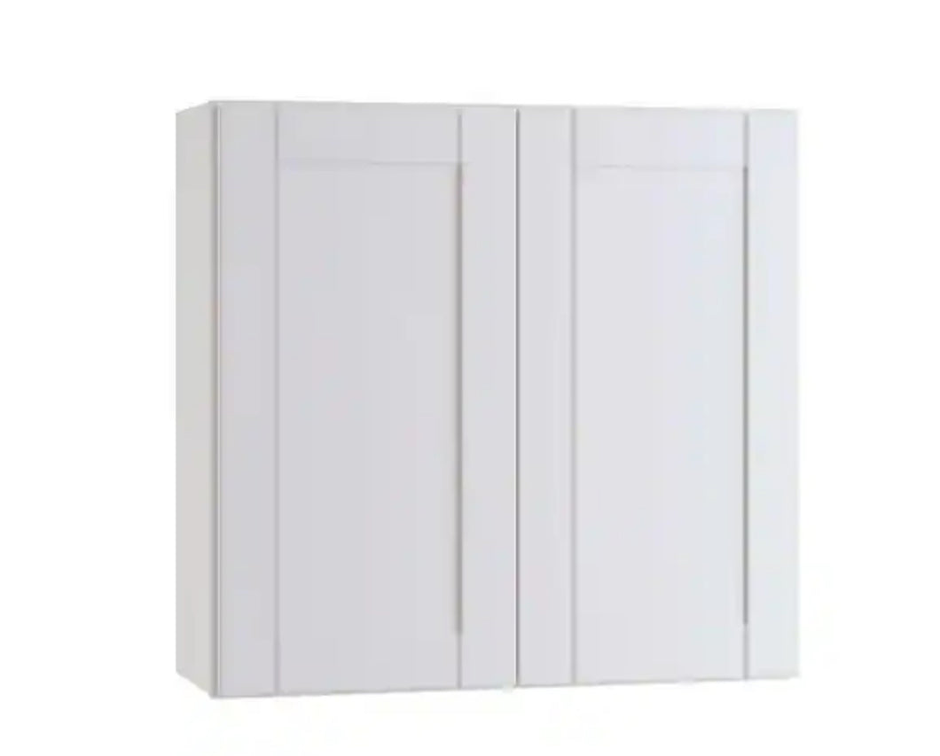 Richmond Verona White Shaker Ready to Assemble Wall Kitchen Cabinet with Soft Close 24 in.x 30 in. x 12 in.