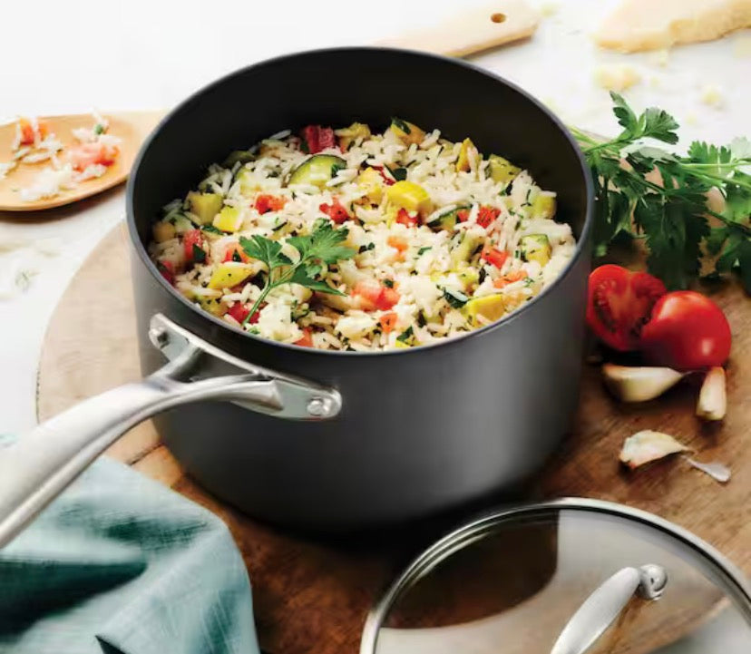 Solara 3 qt. Hard-Anodized Aluminum Nonstick Covered Sauce Pan