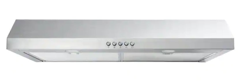 Caprelo 30 in. 320 CFM Convertible Under Cabinet Range Hood in Stainless Steel with LED Lighting and Charcoal Filter