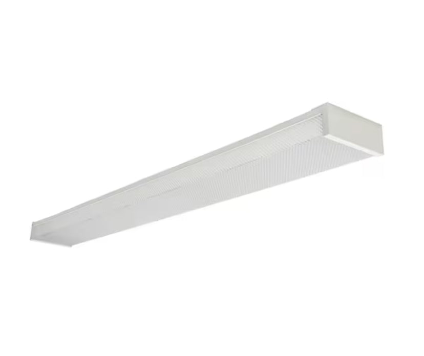 4 ft. 120-Volt 3800 Lumens White Integrated LED Wraparound Light with Prismatic Lens