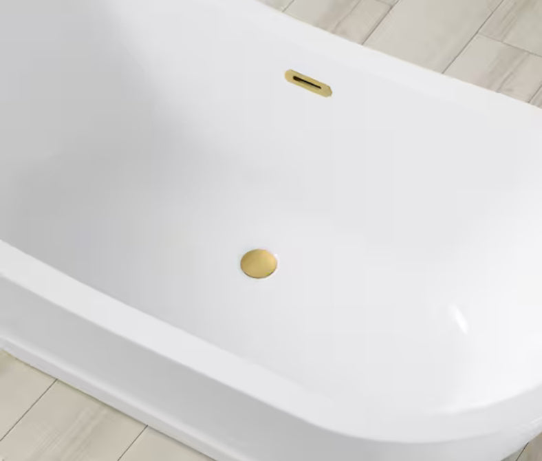 1.18 in. x 2.75 in. x 2.75 in. Tub Trim Kit in Brushed Gold