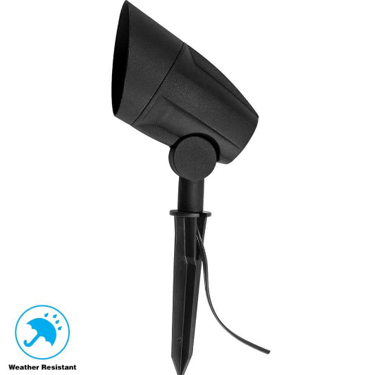 Low Voltage 50-Watt Black Outdoor Landscape Flood Light T3 Halogen Bulb