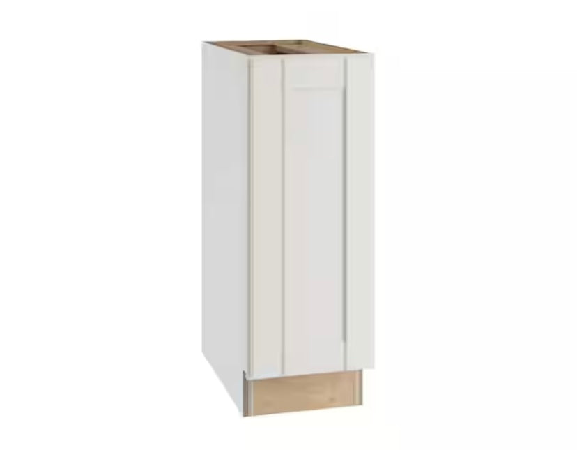 Richmond Verona White Plywood Shaker Ready to Assemble Base Kitchen Cabinet with Soft Close 9 in.x 34.5 in. x 24 in.