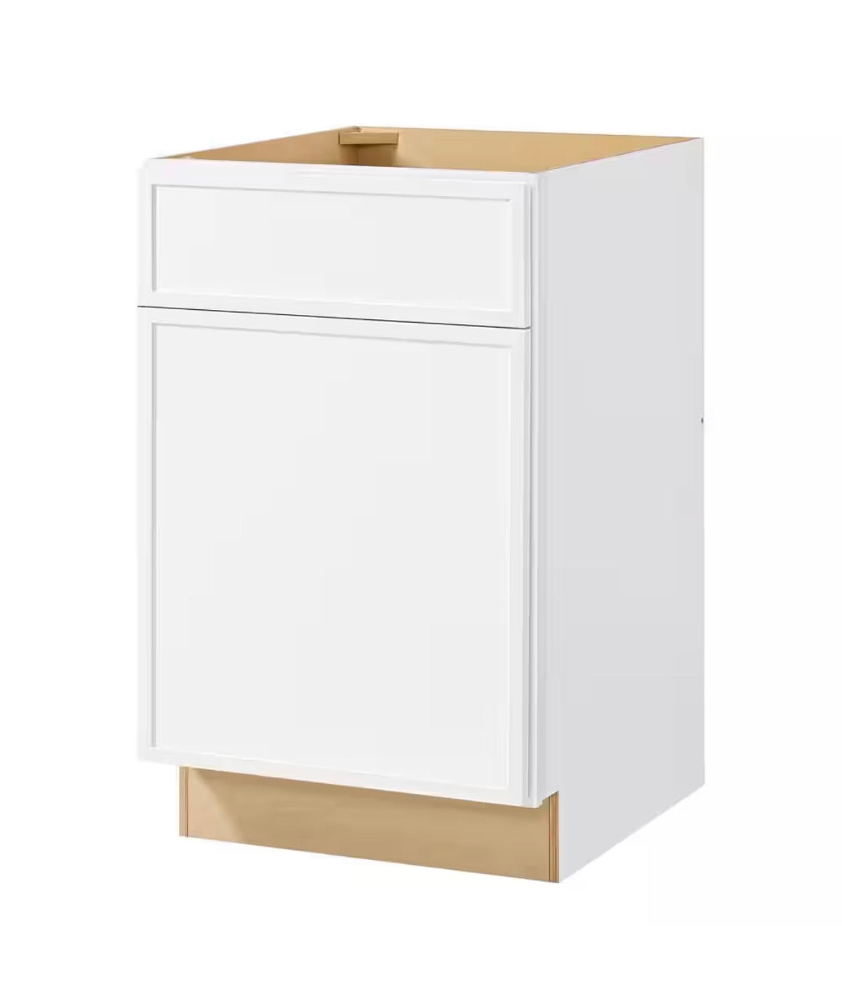 Leyton 21 in. W x 24 in. D x 34.5 in. H Ready to Assemble Plywood Slim Shaker Base Kitchen Cabinet in Alpine White