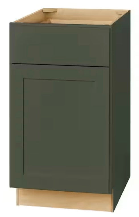 Avondale 18 in. W x 24 in. D x 34.5 in. H Ready to Assemble Plywood Shaker Base Kitchen Cabinet in Fern Green