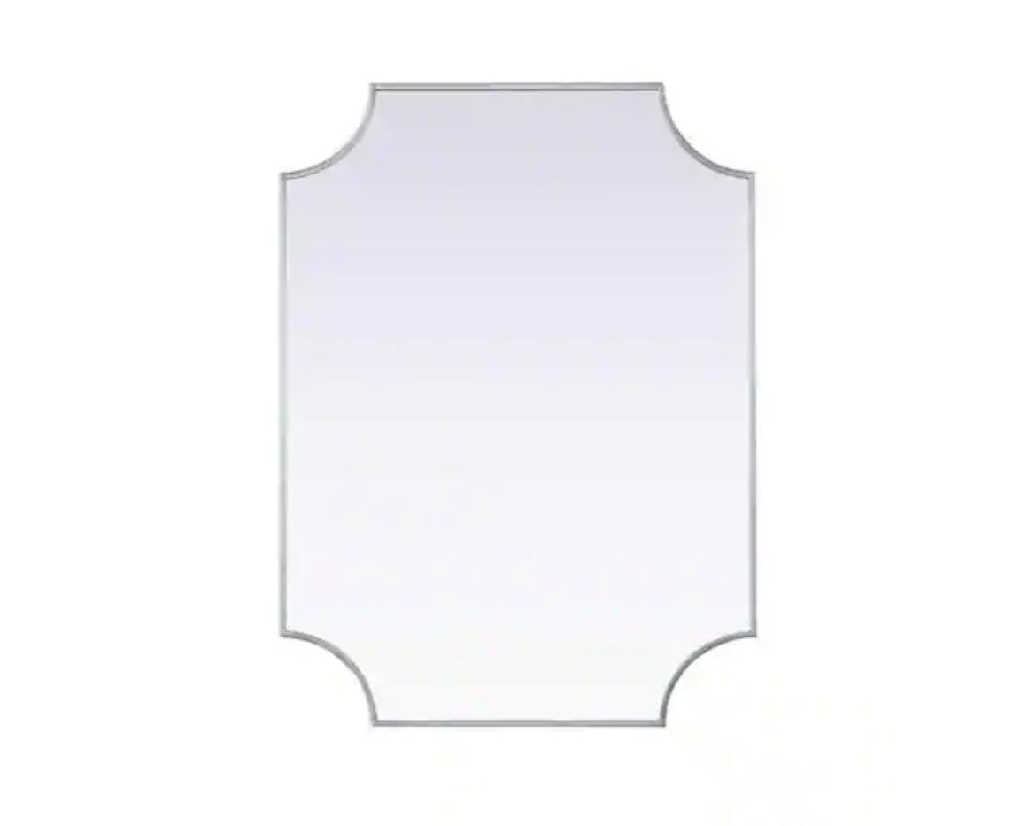 Brass 22 in. W x 36 in. H Rectangle Wall Mirror