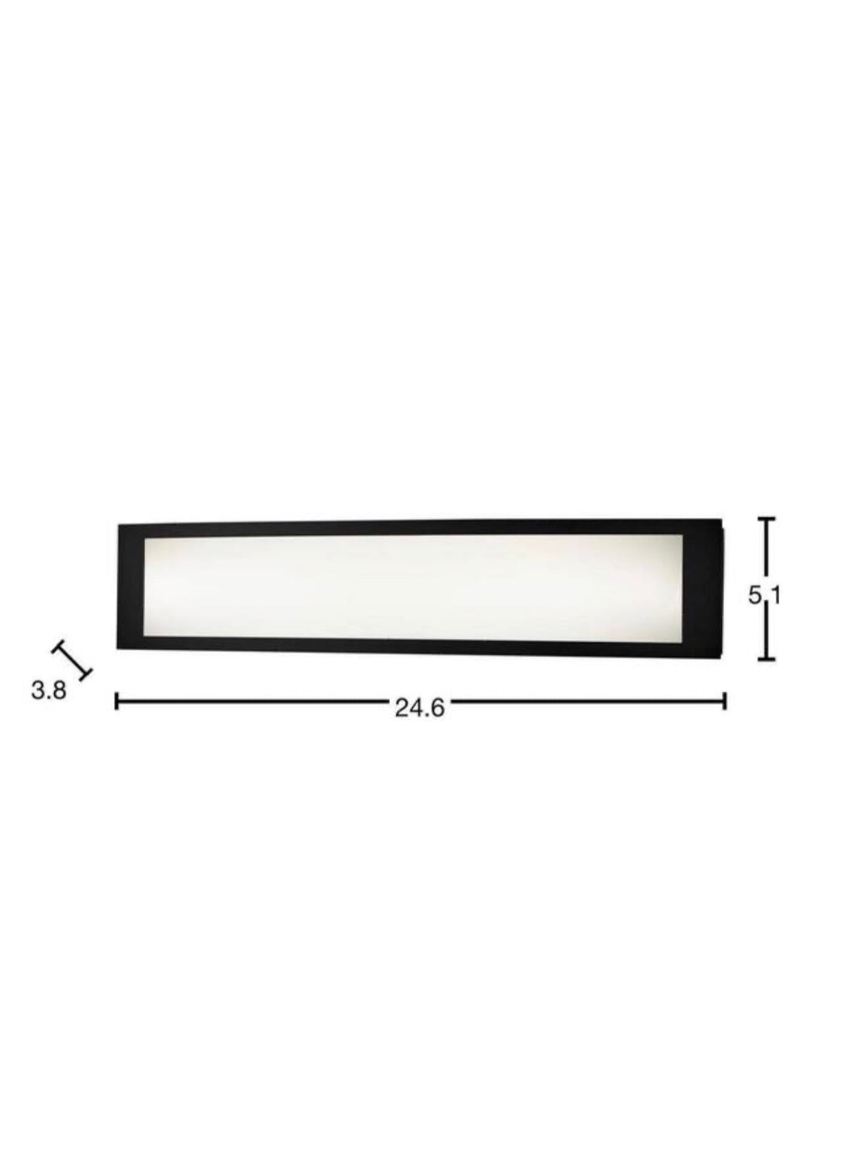 Woodbury 24.6 in. 1-Light Matte Black Integrated LED Bathroom Vanity Light Bar with Frosted Acrylic Shade