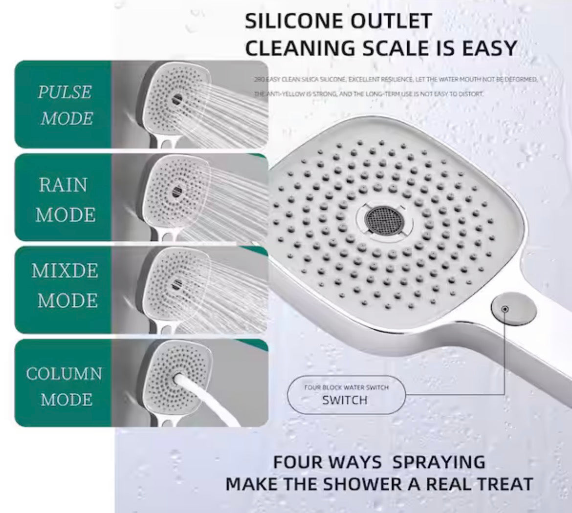 2-Handle 2-Spray Tub and Shower Faucet Handheld Shower Combo with 8 in. Rain Shower Head in Chrome (Valve Included)