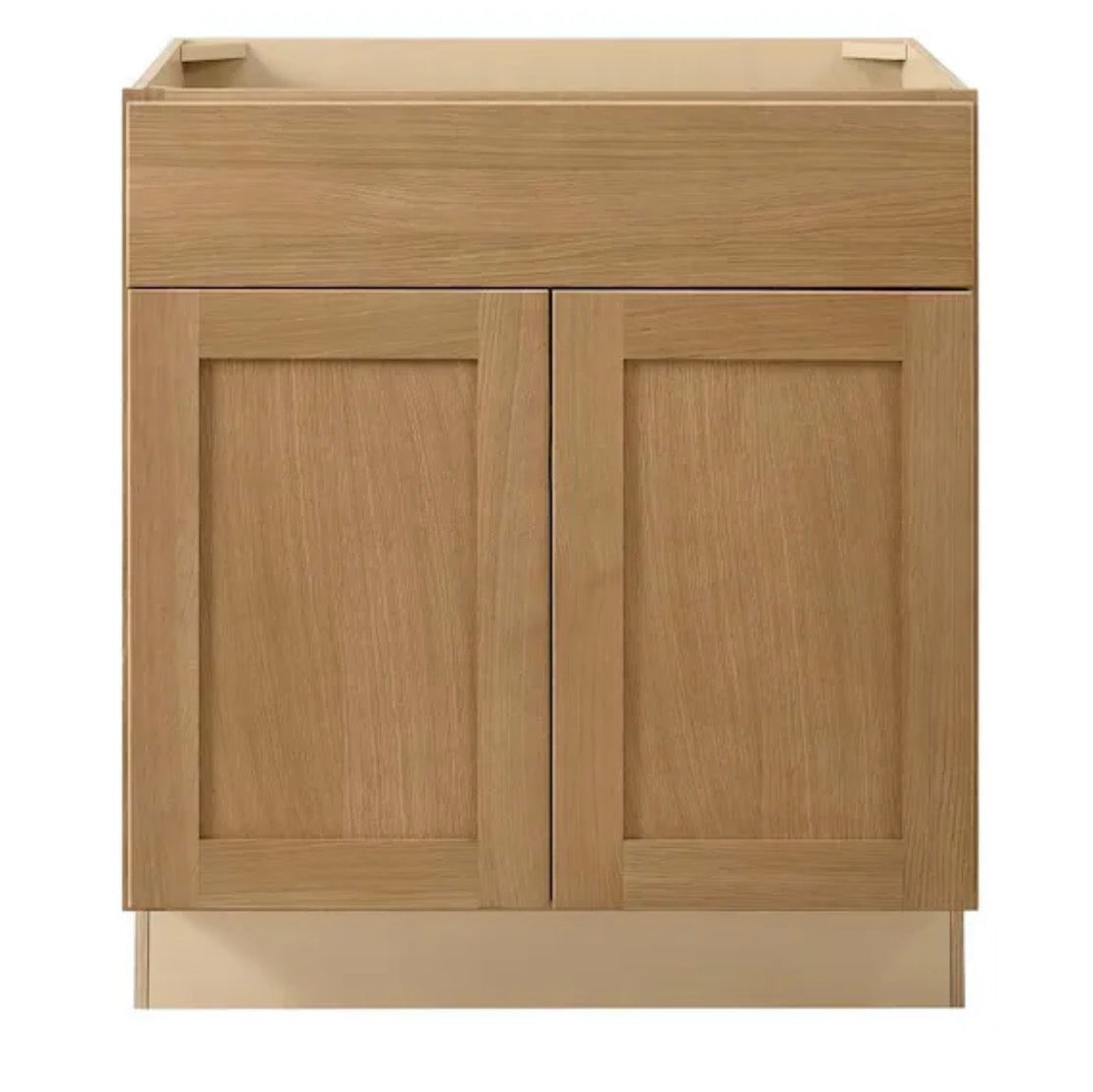 Avondale 30 in. W x 24 in. D x 34.5 in. H Ready to Assemble Plywood Shaker Base Kitchen Cabinet in White Oak