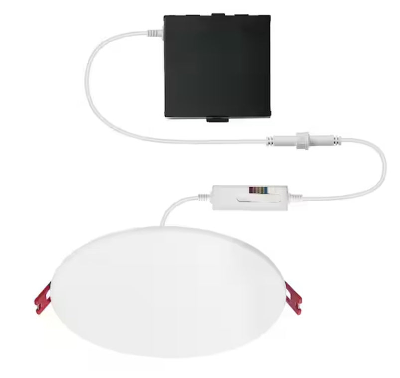 Premium Series 6 in. LED, 2-Level Lumen Select, InfinitiEdge Slim Canless Recessed Light, Adjustable CCT