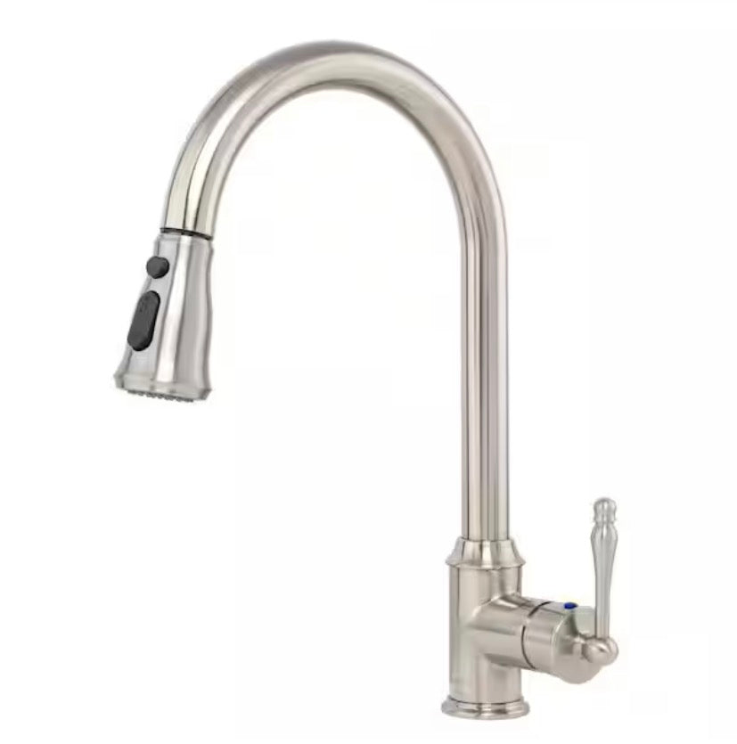 Handmade All-in-One 30 in. x 22 in. Drop-in Single Bowl Stainless Steel Workstation Kitchen Sink with Pull-down Faucet