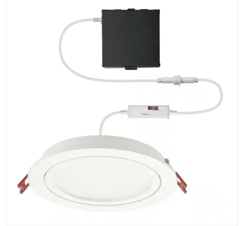 6 in. Selectable New Construction and Remodel Color Ultra-Directional Canless Recessed Integrated LED Kit