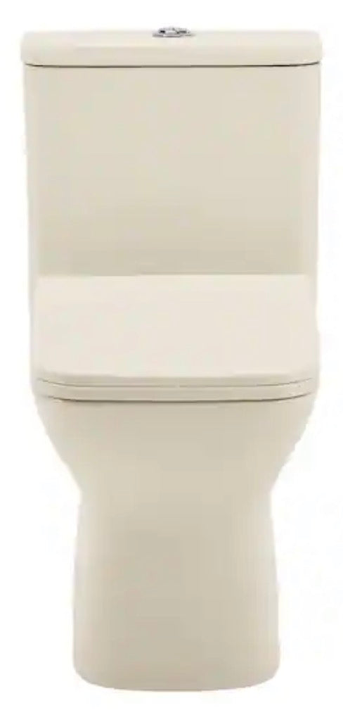 Carre 1-piece 1.1/1.6 GPF Dual Flush Square Toilet in Bisque Seat Included