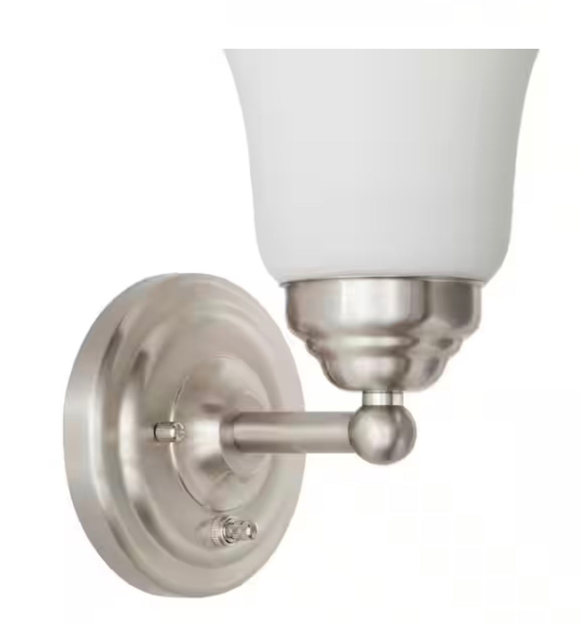 Ashhurst 1-Light Brushed Nickel Wall Sconce with Switch