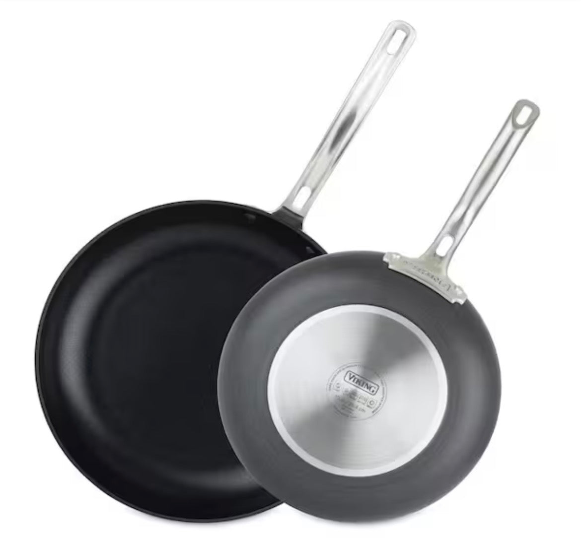 Hard Anodized Nonstick 2pc Fry Pan Set, 10 in. and 12 in.