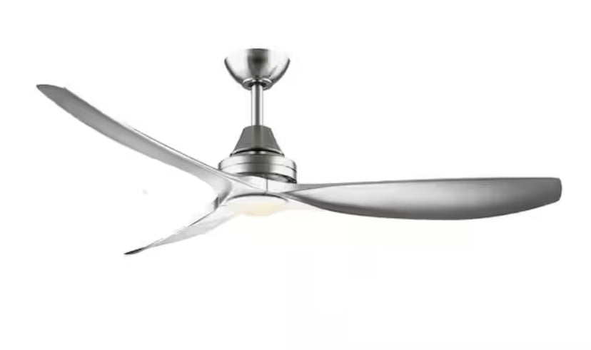 Levanto 52 in. Integrated LED Indoor/Outdoor Brushed Nickel Ceiling Fan with Light Kit