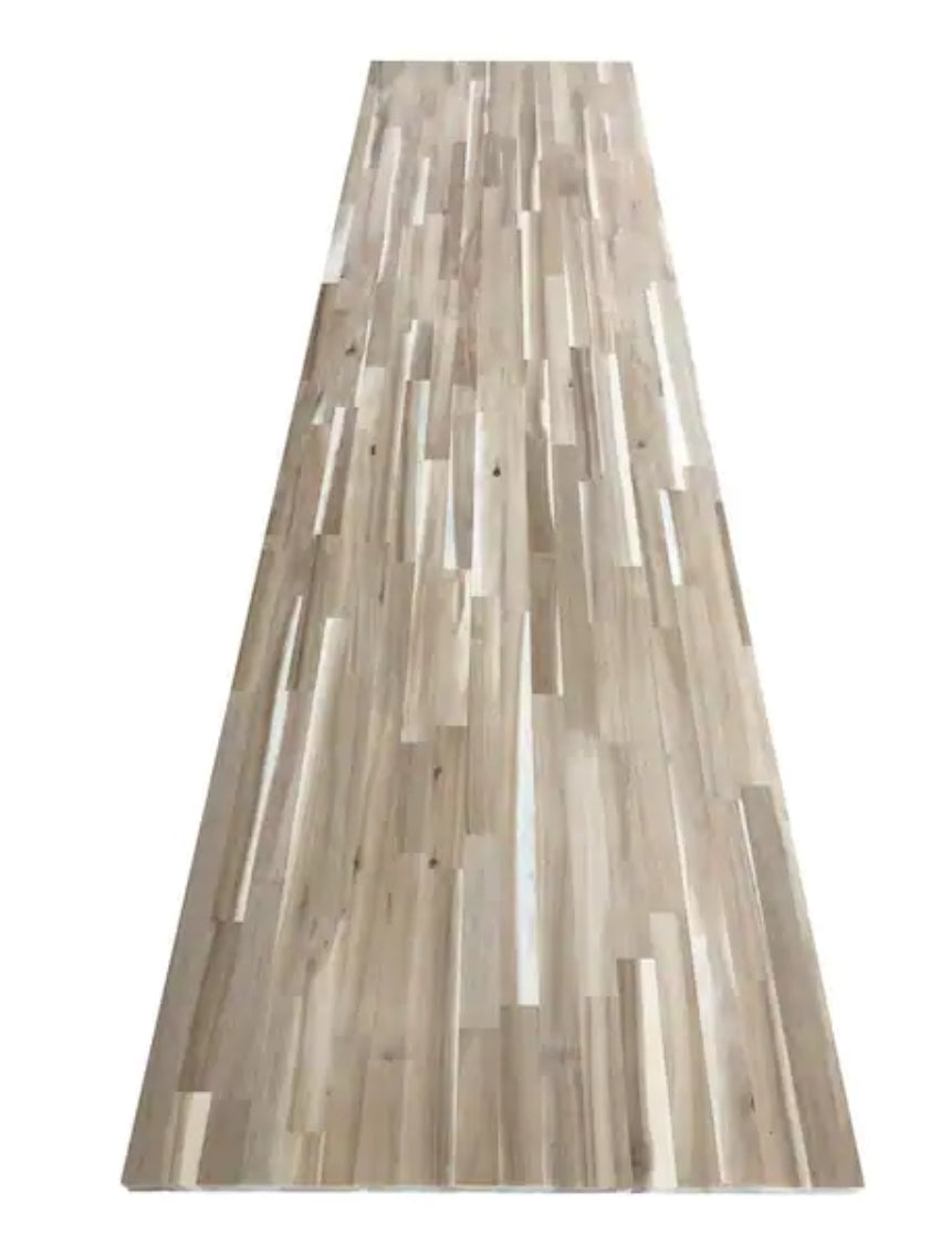 8ft L x 25” D x 1.5” H Unfinished Acacia Butcher Block