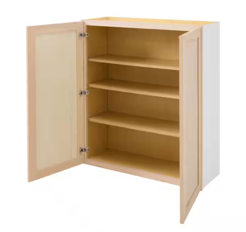 36 in. W x 12 in. D x 42 in. H Ready to Assemble Wall Kitchen Cabinet in Unfinished with CLICKREADY Technology