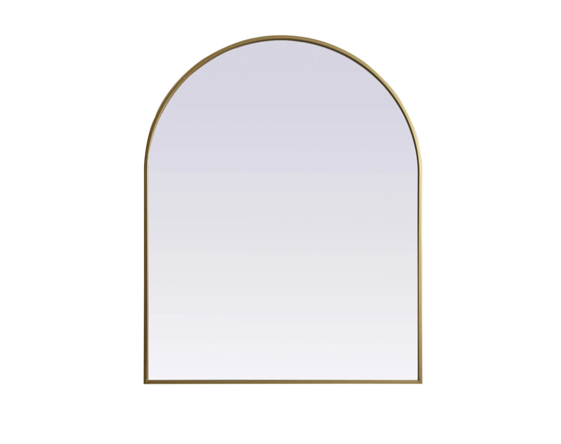 Ayra 33" W x 42" H Modern Arched Bathroom Wall Mirror