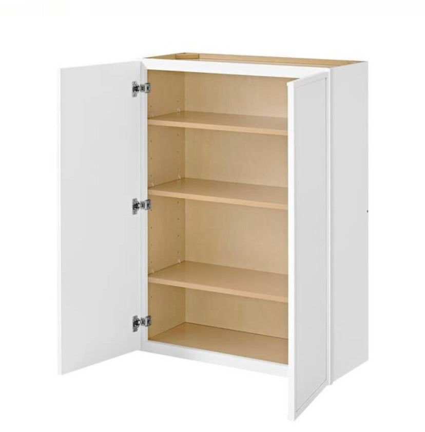 Leyton 30 in. W x 12 in. D x 42 in. H Ready to Assemble Plywood Slim Shaker Wall Kitchen Cabinet in Alpine White