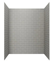 Load image into Gallery viewer, Passage 32 in. x 60 in. x 72 in. 4-Piece Glue-Up Alcove Shower Wall in Gray Subway Tile
