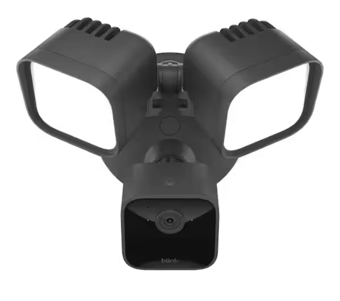 Wired Floodlight Camera - Smart Security Camera, 2600-Lumens, HD Works with Alexa - 1 Camera (Black)