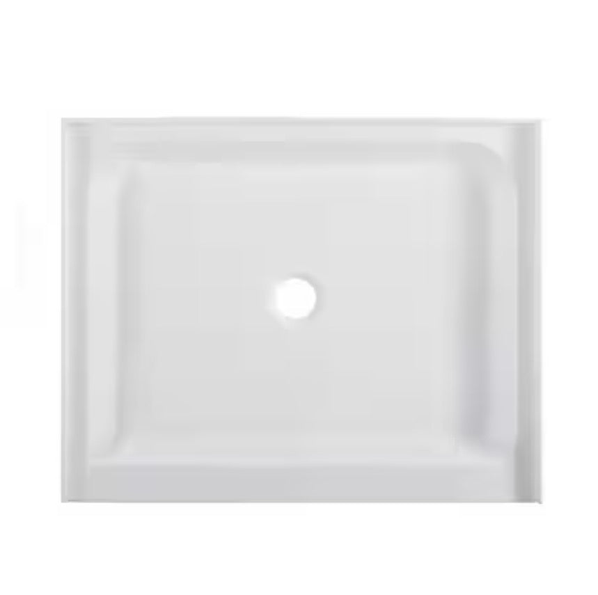 Voltaire 42 in. x 36 in. Acrylic Single-Threshold Center Drain Shower Base in White
