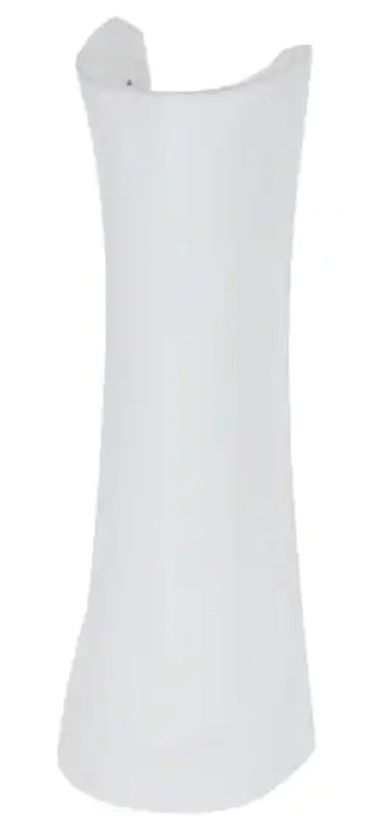 Shelburne/Petite 6.7 in. D x 9 in. W Round Pedestal Sink Base in White