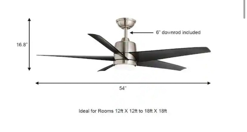 Mena 54 in. White Color Changing Integrated LED Indoor/Outdoor Brushed Nickel Ceiling Fan with Light Kit and Remote