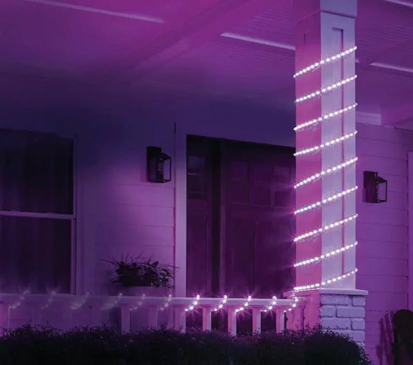 16.4 ft. RGB Color Changing Dimmable Linkable Plug-In LED Outdoor Rope Light with Remote Control