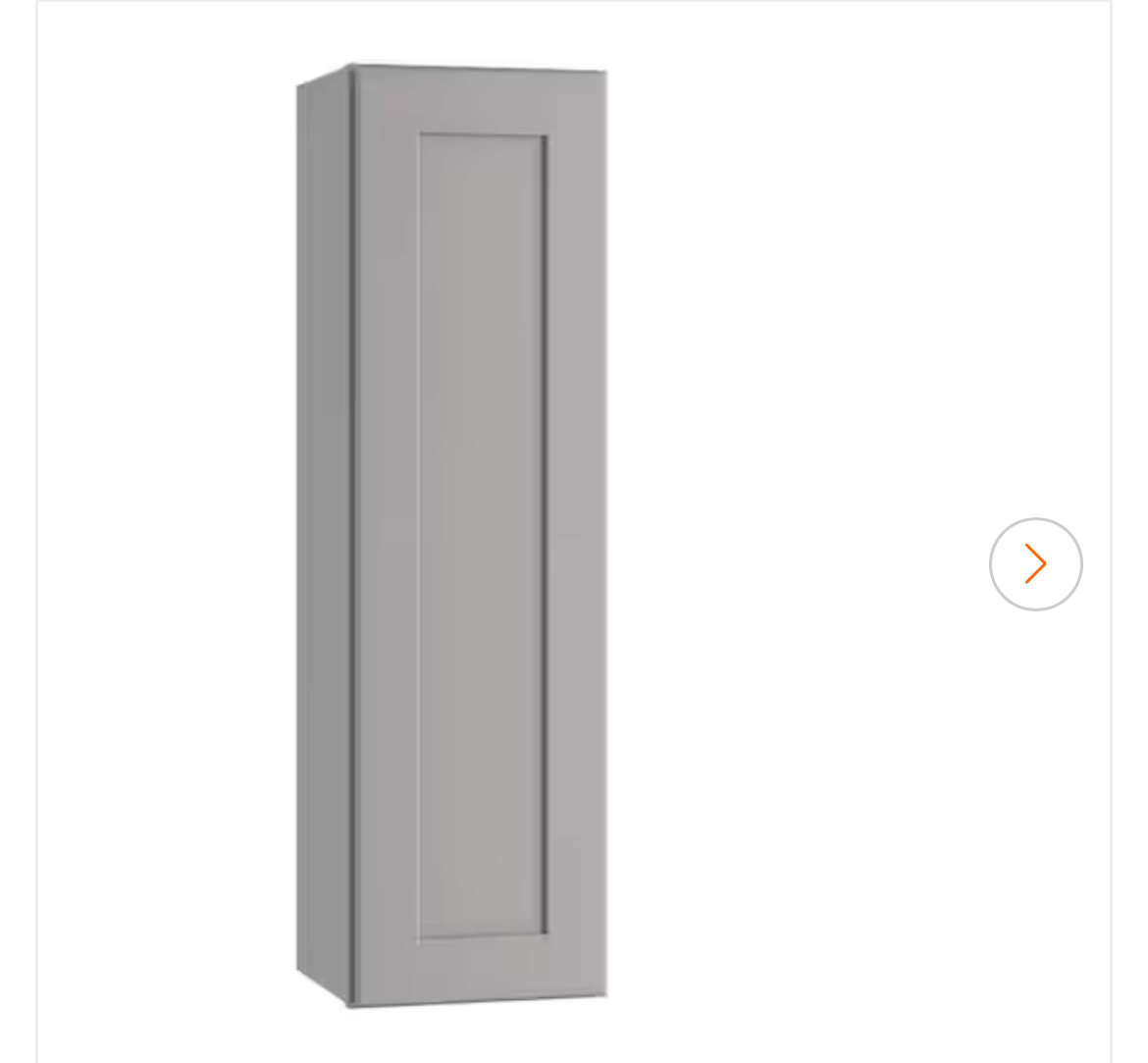 12 in. W x 12 in. D x 42 in. H Ready to Assemble Plywood Shaker Wall Kitchen Cabinet in Dove Gray