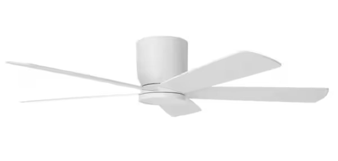 Britton 52 in. Integrated LED Indoor Matte White Ceiling Fan with Light Kit and Remote Control