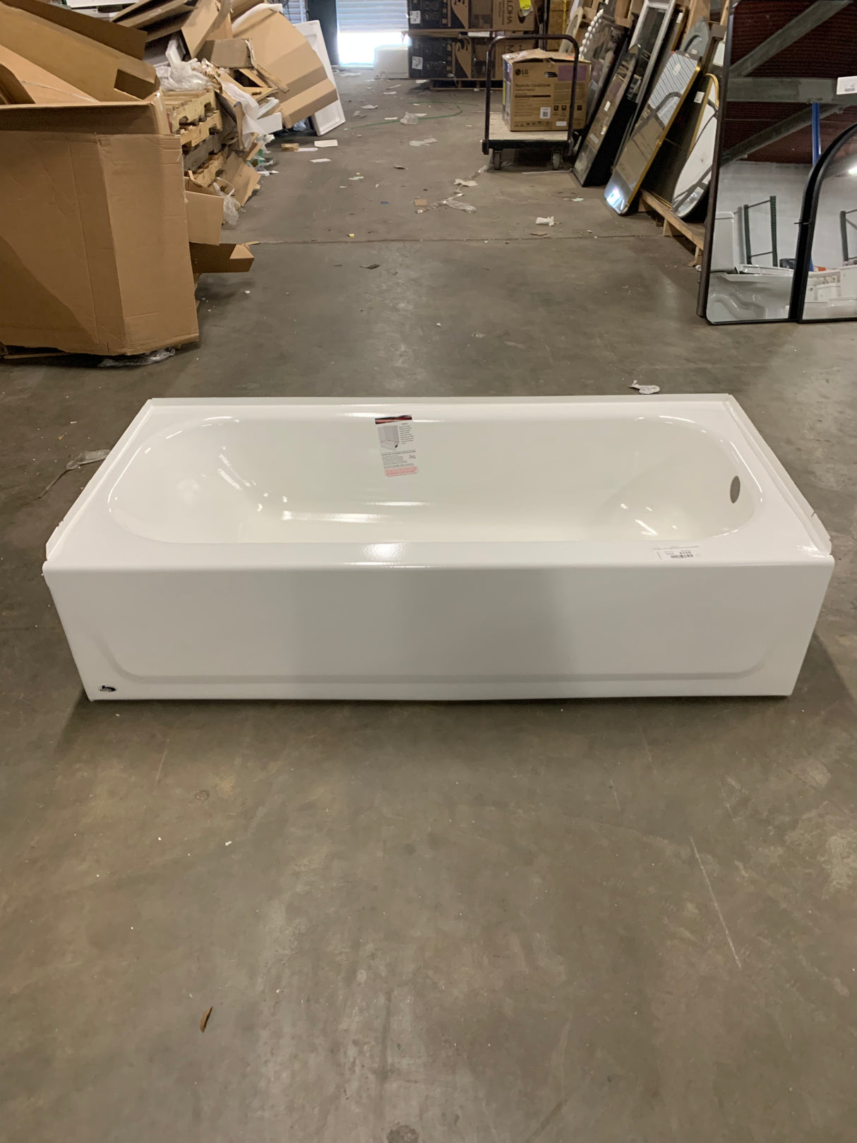 Maui 60 in. x 30 in. Soaking Bathtub with Left Drain in White
