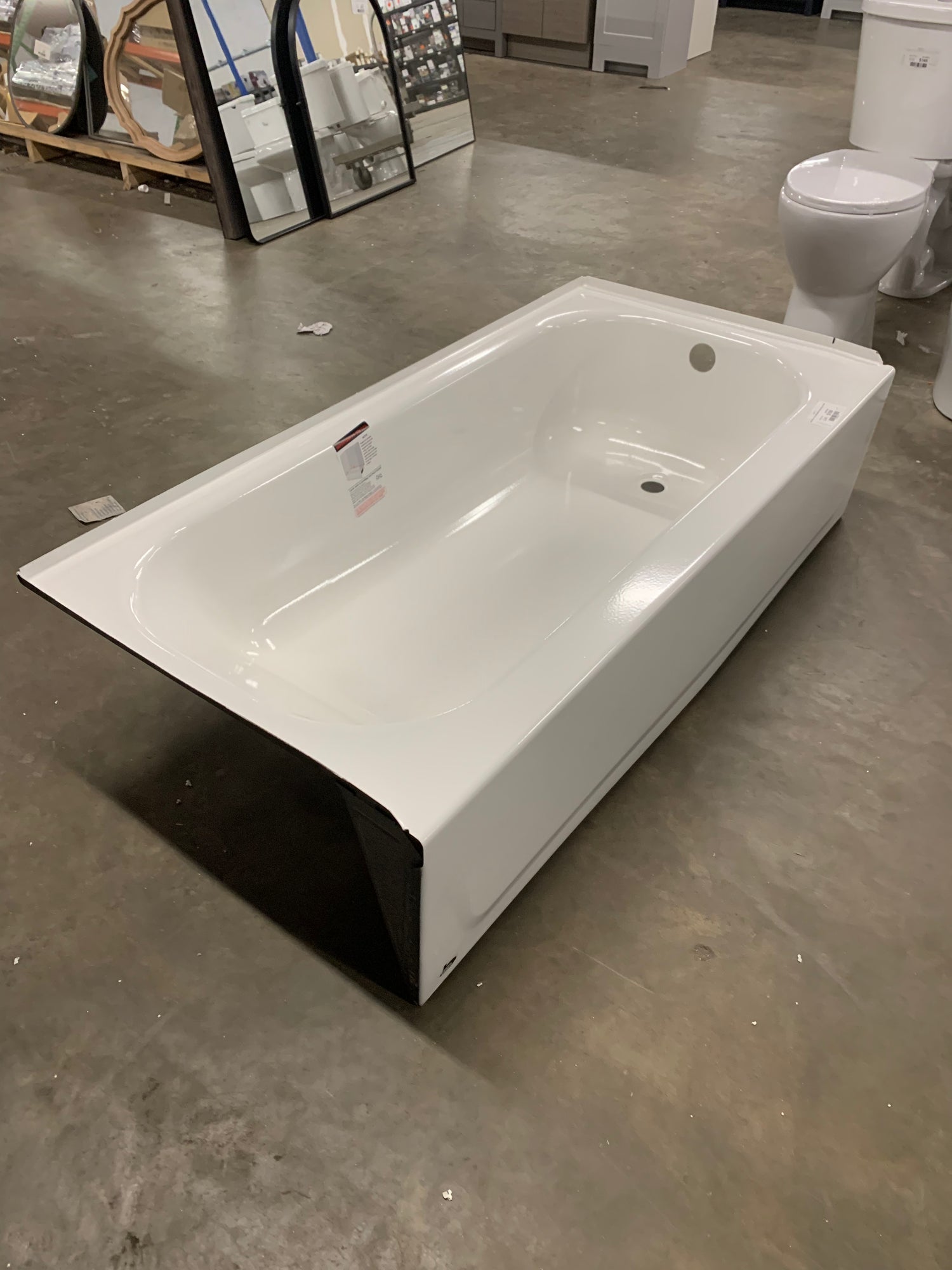 Maui 60 in. x 30 in. Soaking Bathtub with Left Drain in White