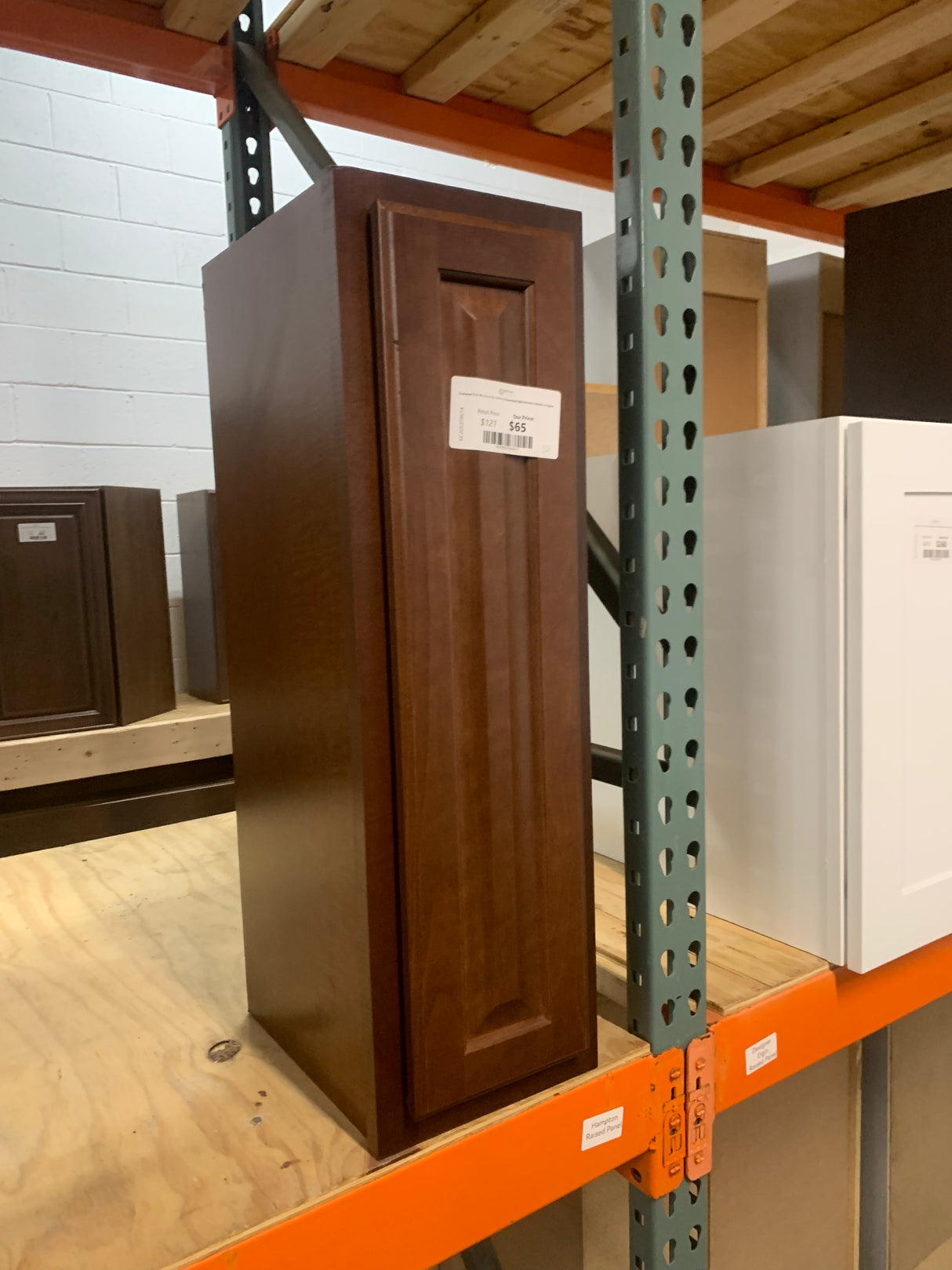 Hampton 9 in. W x 12 in. D x 30 in. H Assembled Wall Kitchen Cabinet in Cognac